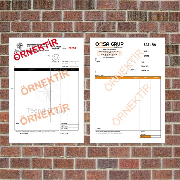 fatura basımı